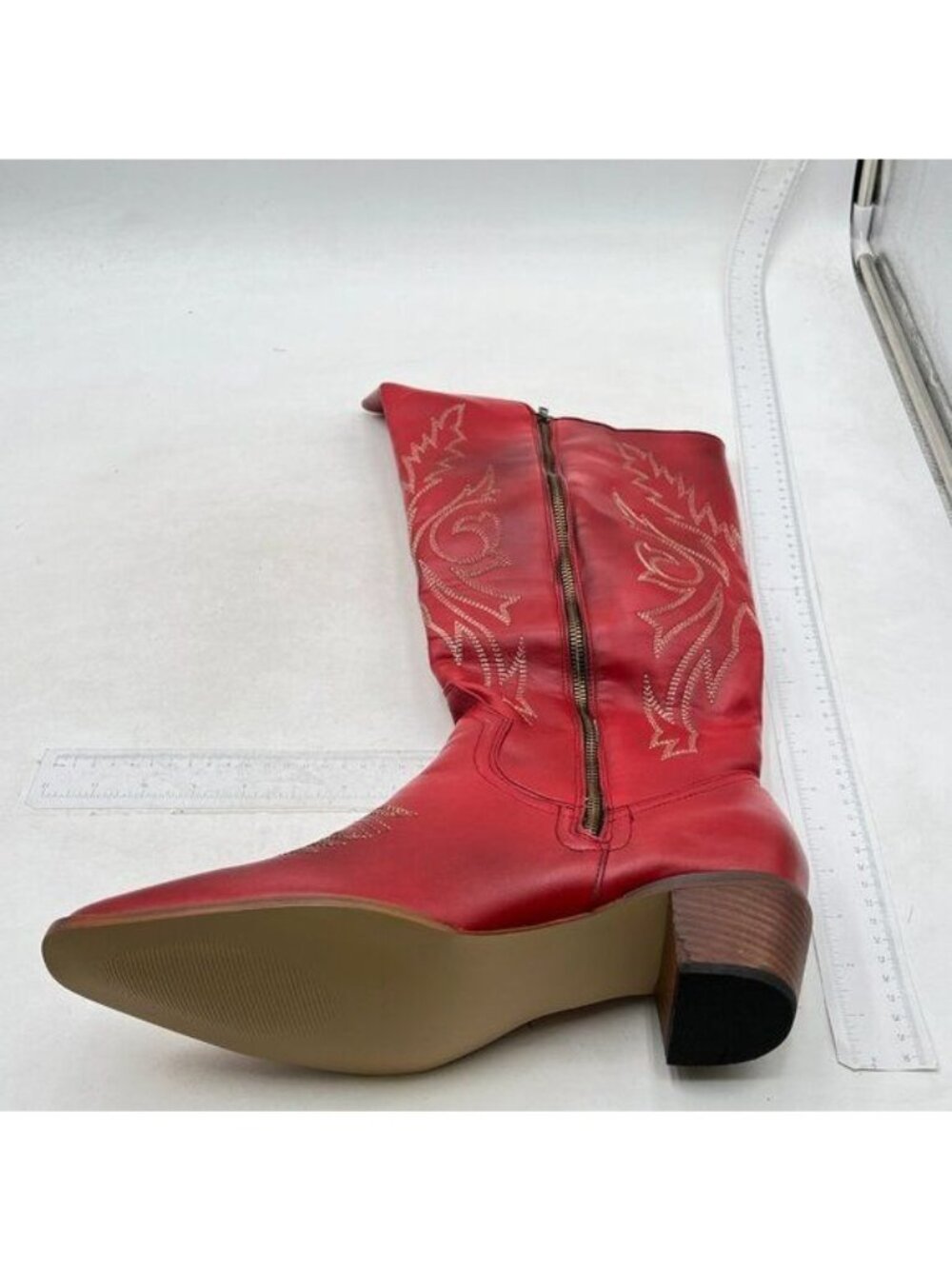 Cowboy Boots for Women, Knee High Boots Cowgirl Boots Embroidered Chunky Heel